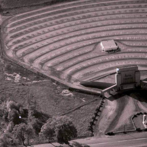 Portage Drive-In Theatre - Auto Aerial 10-27-56 Courtesy Tbr757 Portage District Library